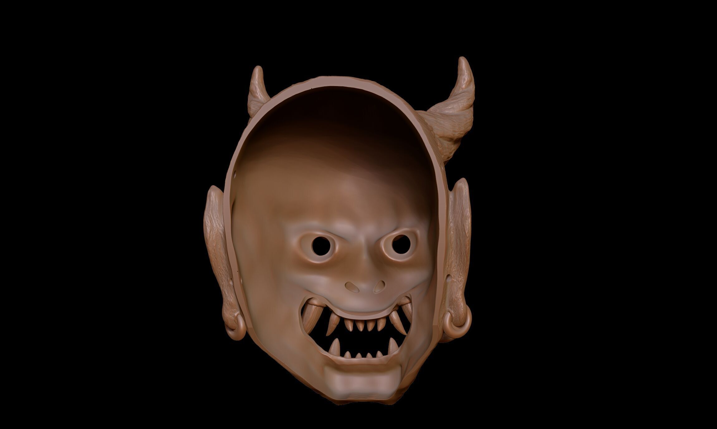 Oni Mask - Japanese Demon  3D print model_13
