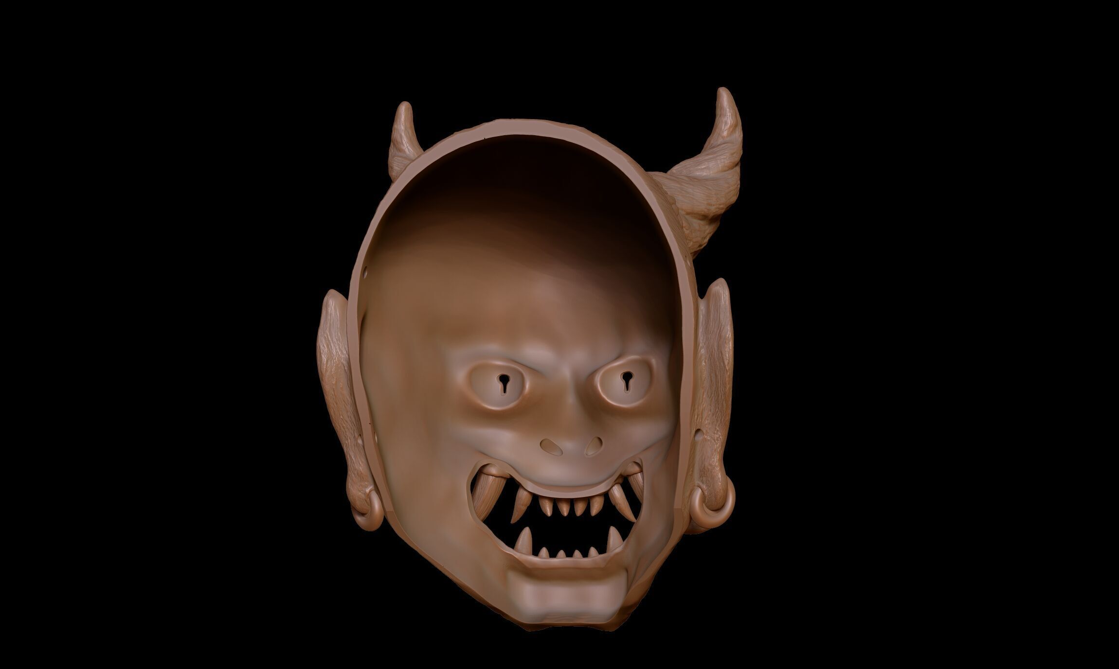 Oni Mask - Japanese Demon  3D print model_12