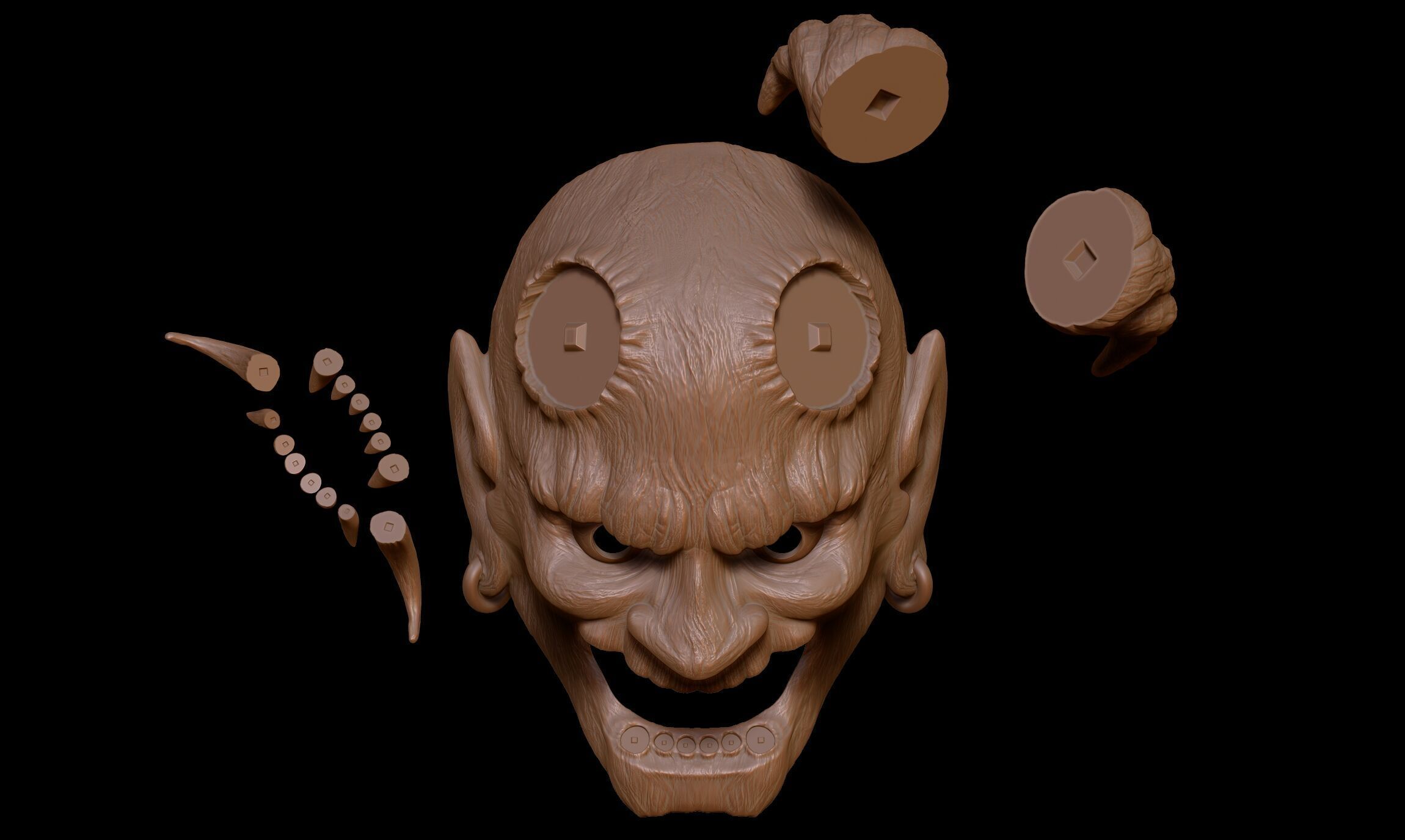 Oni Mask - Japanese Demon  3D print model_14