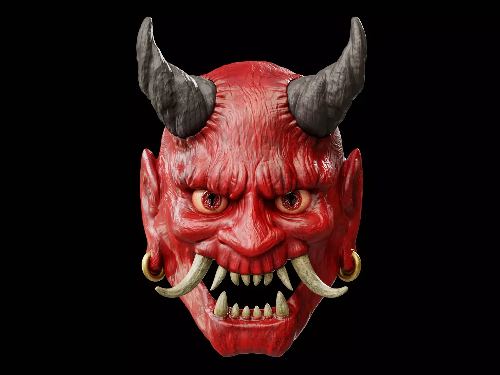 Oni Mask - Japanese Demon  3D print model_0