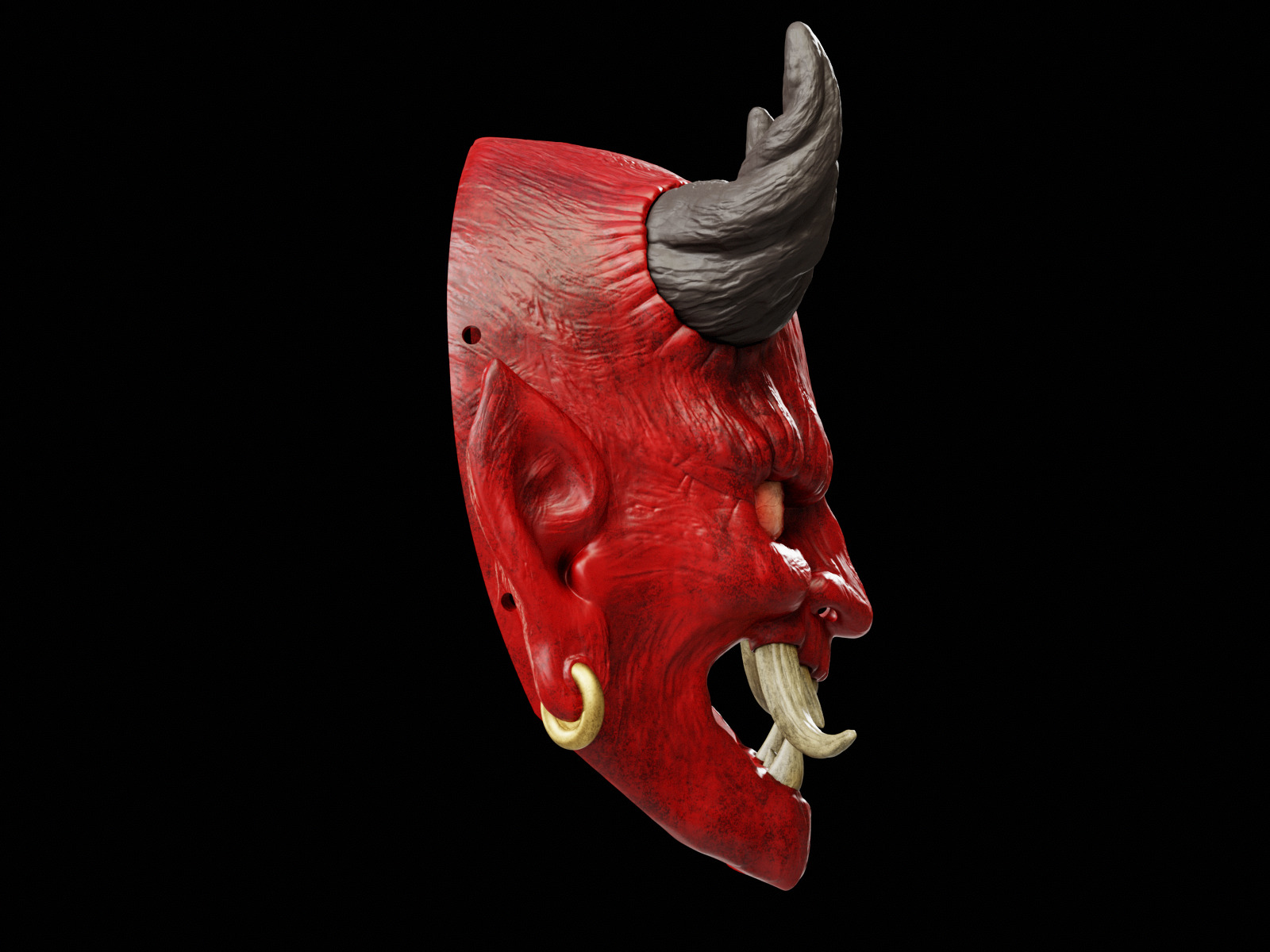 Oni Mask - Japanese Demon  3D print model_2