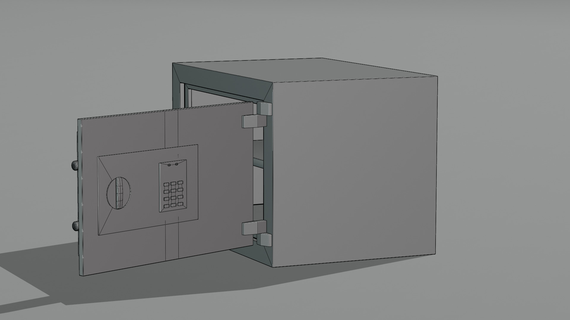 Digital safe locker Free low-poly 3D model_4