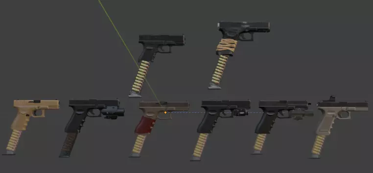 Gun pack 3D model_1