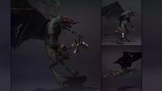 Ghostfire Damaged Low-poly 3D model