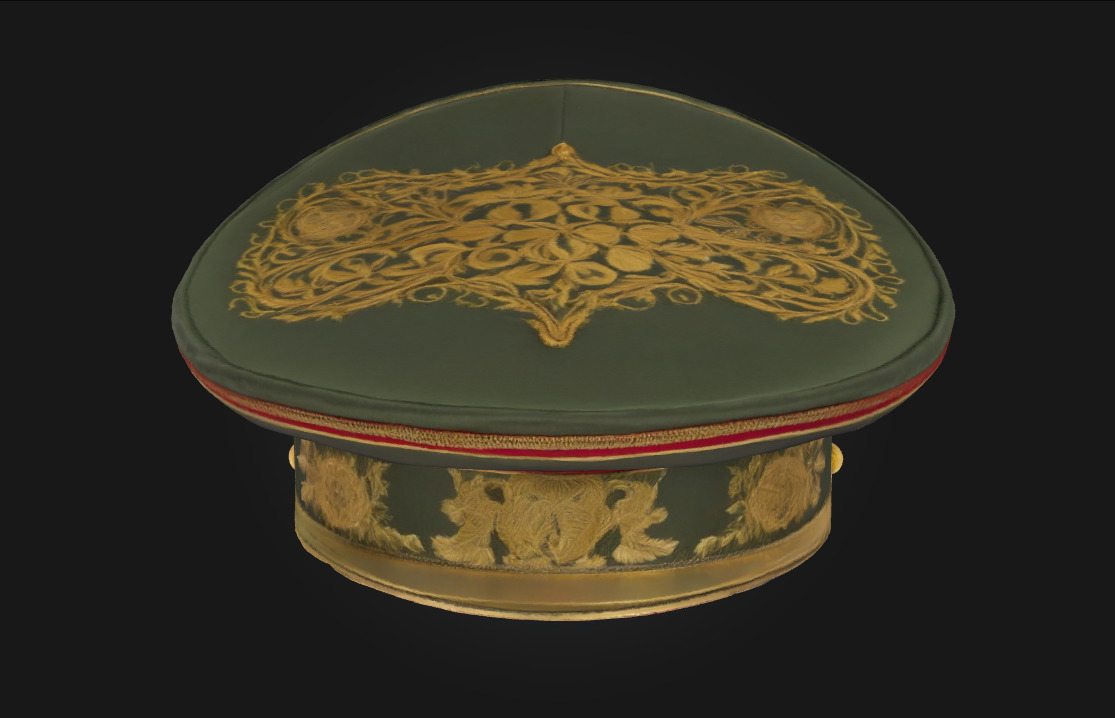 Royal Emblem Cap  A Crown of Duty and Distinction 3D model_4