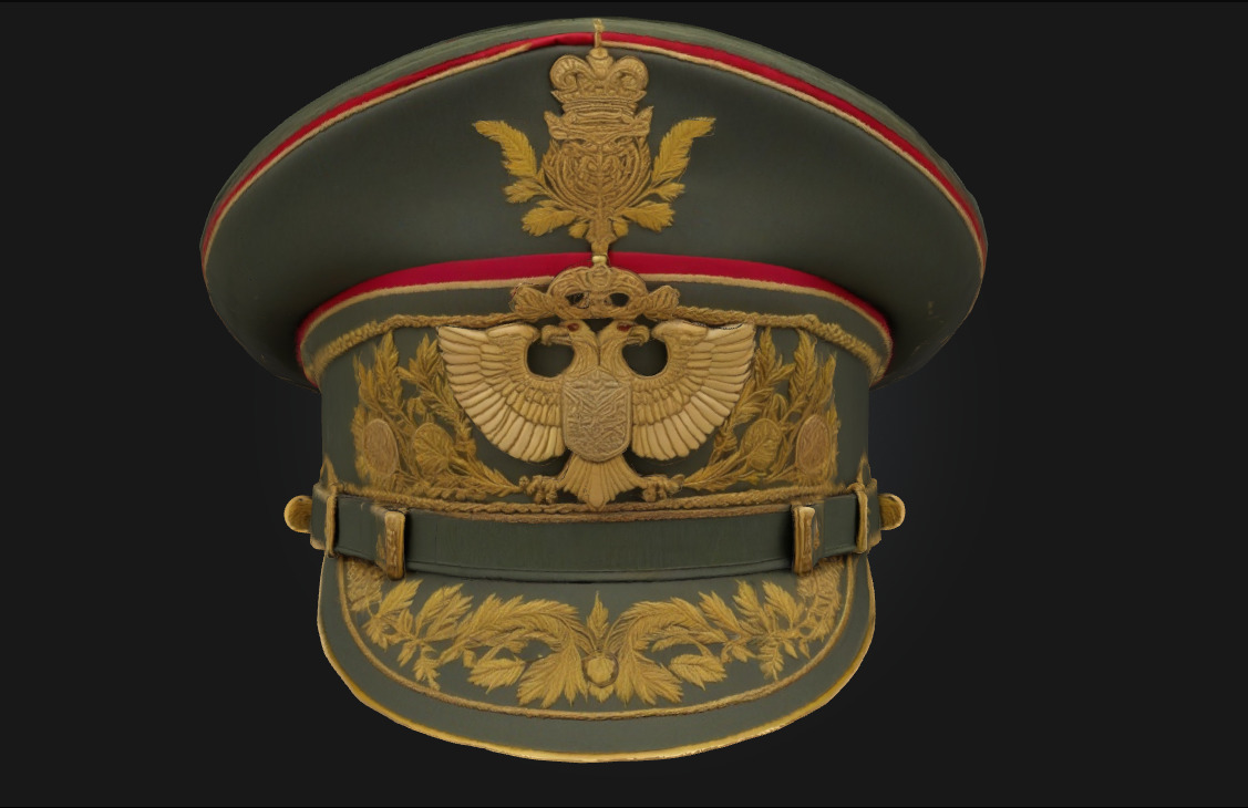 Royal Emblem Cap  A Crown of Duty and Distinction 3D model_2