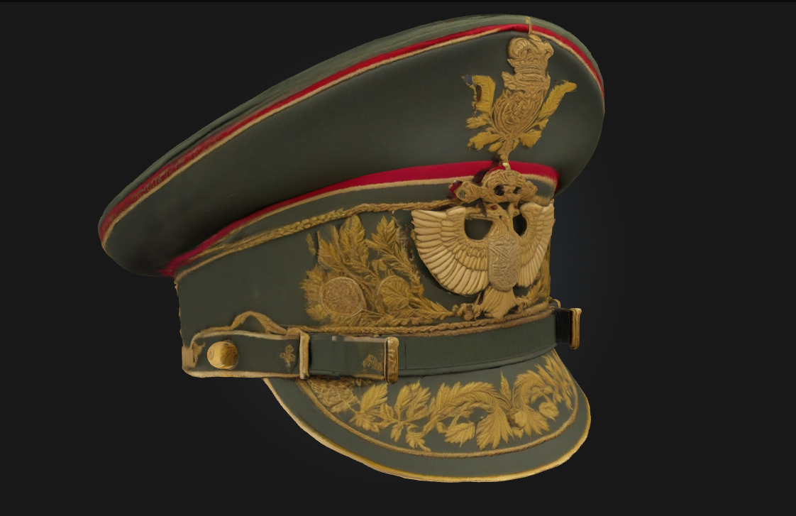 Royal Emblem Cap  A Crown of Duty and Distinction 3D model_1