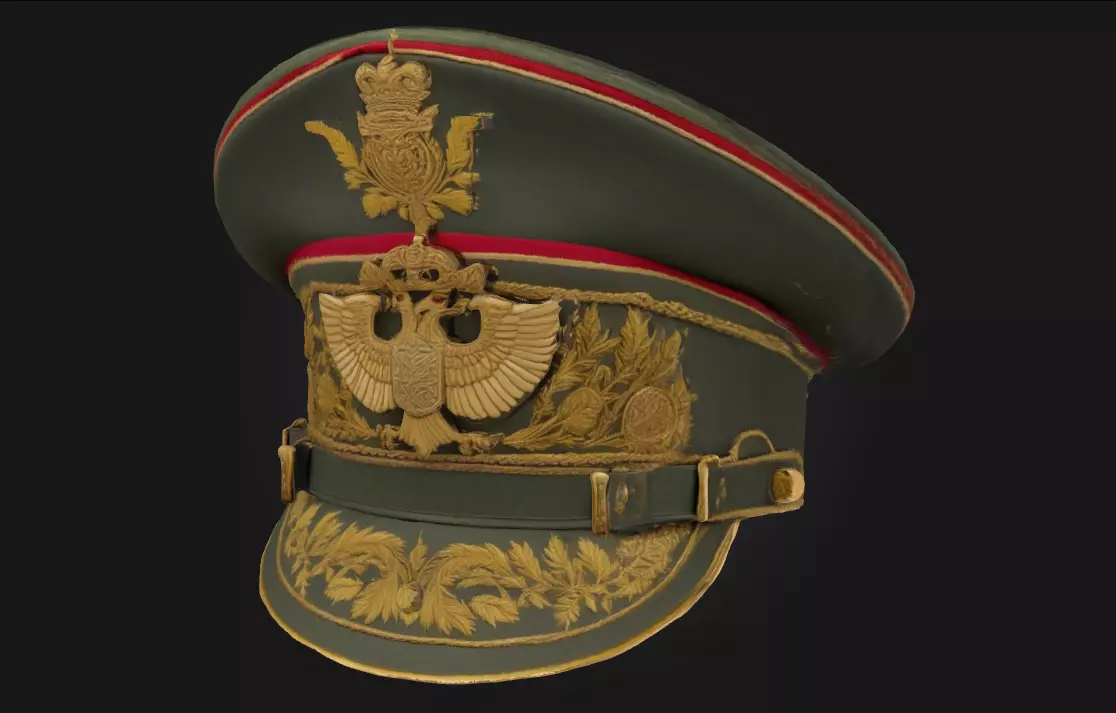 Royal Emblem Cap  A Crown of Duty and Distinction 3D model_0