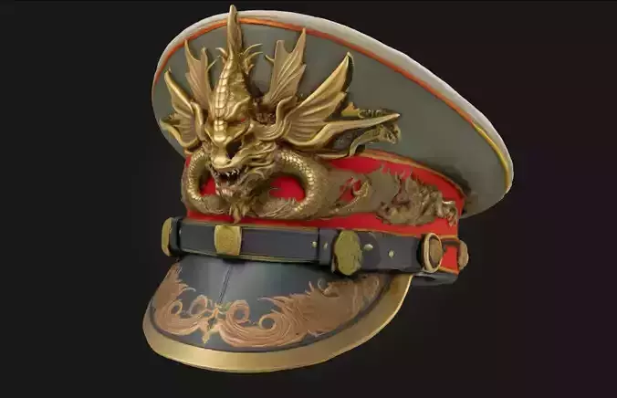 Imperial Dragon Cap  Fierce Majesty Worn with Pride