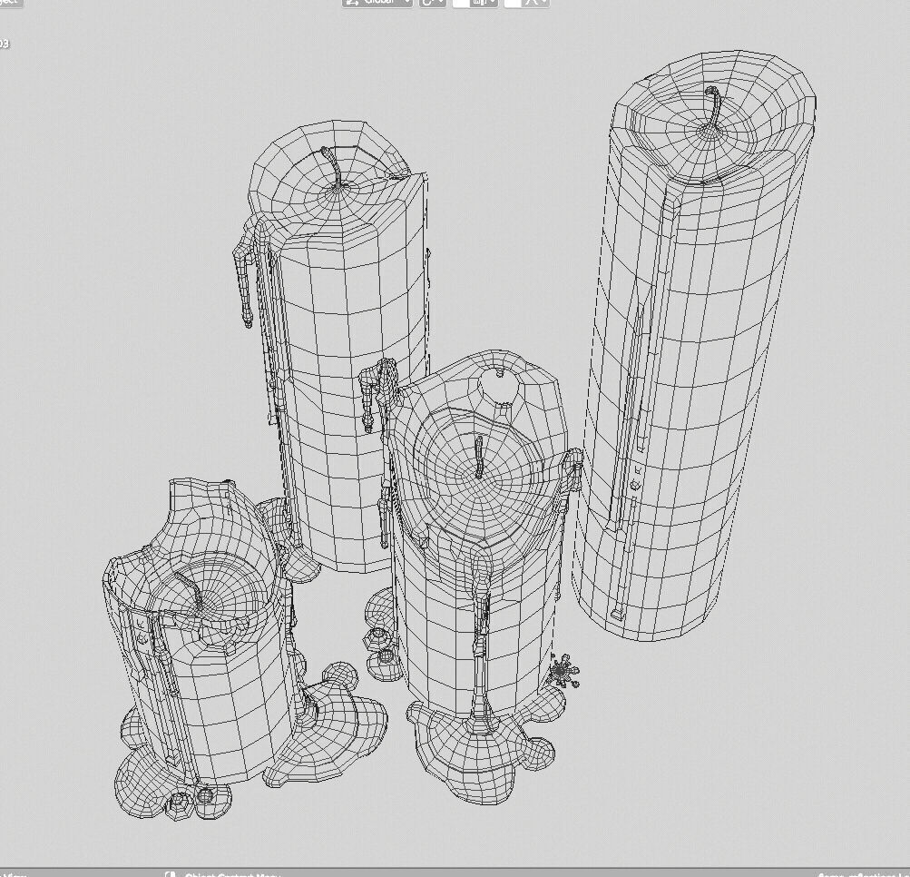 Molten Candle Complete Life Cycle - Burn Stages - Cylindrical B Low-poly 3D model_6