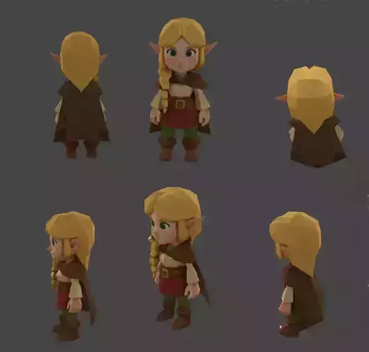 Elven Low Poly