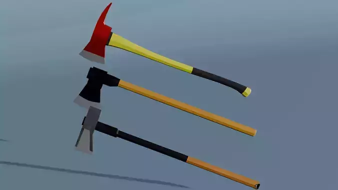 HACHAS LOW POLY Low-poly 3D model