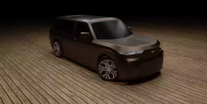 Low Poly Modern Generic SUV  Low-poly 3D model