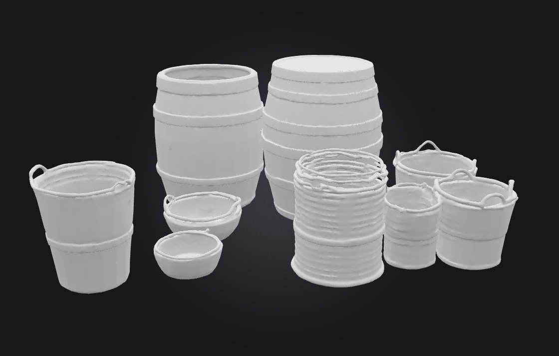 Barrels and Baskets Everyday Storage of a Bygone Era 3D model_4