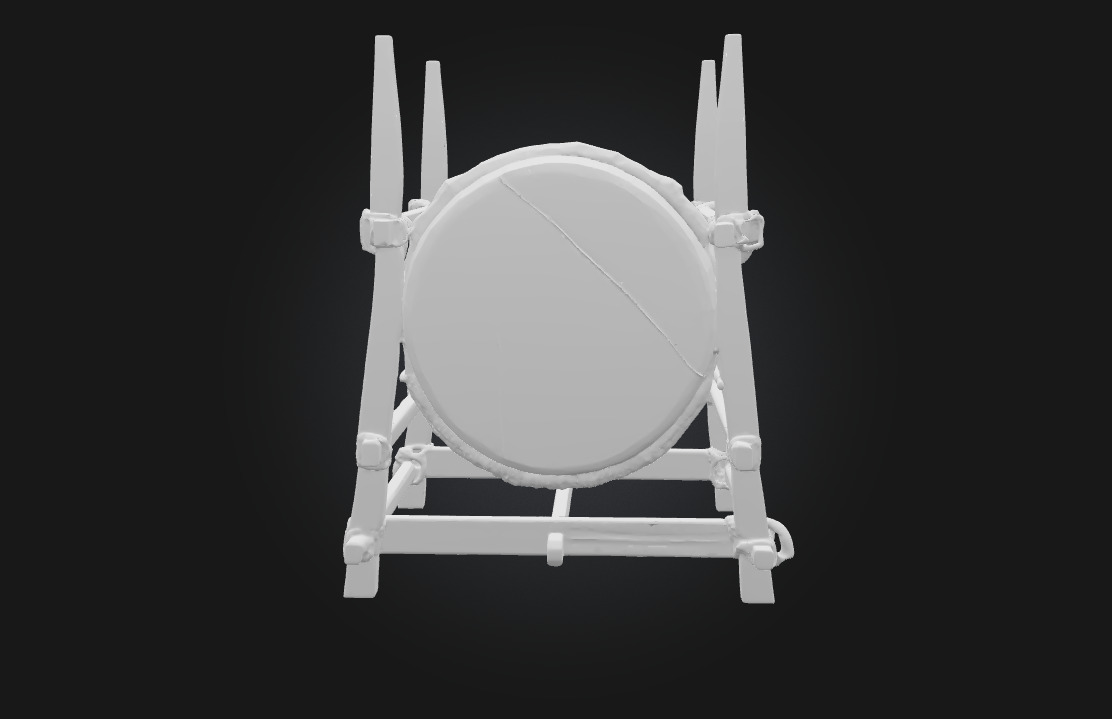 Medieval War Drum  The Beating Heart of Battlefield Command 3D model_7
