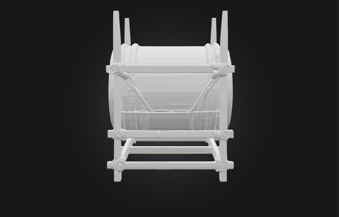 Medieval War Drum  The Beating Heart of Battlefield Command 3D model_8