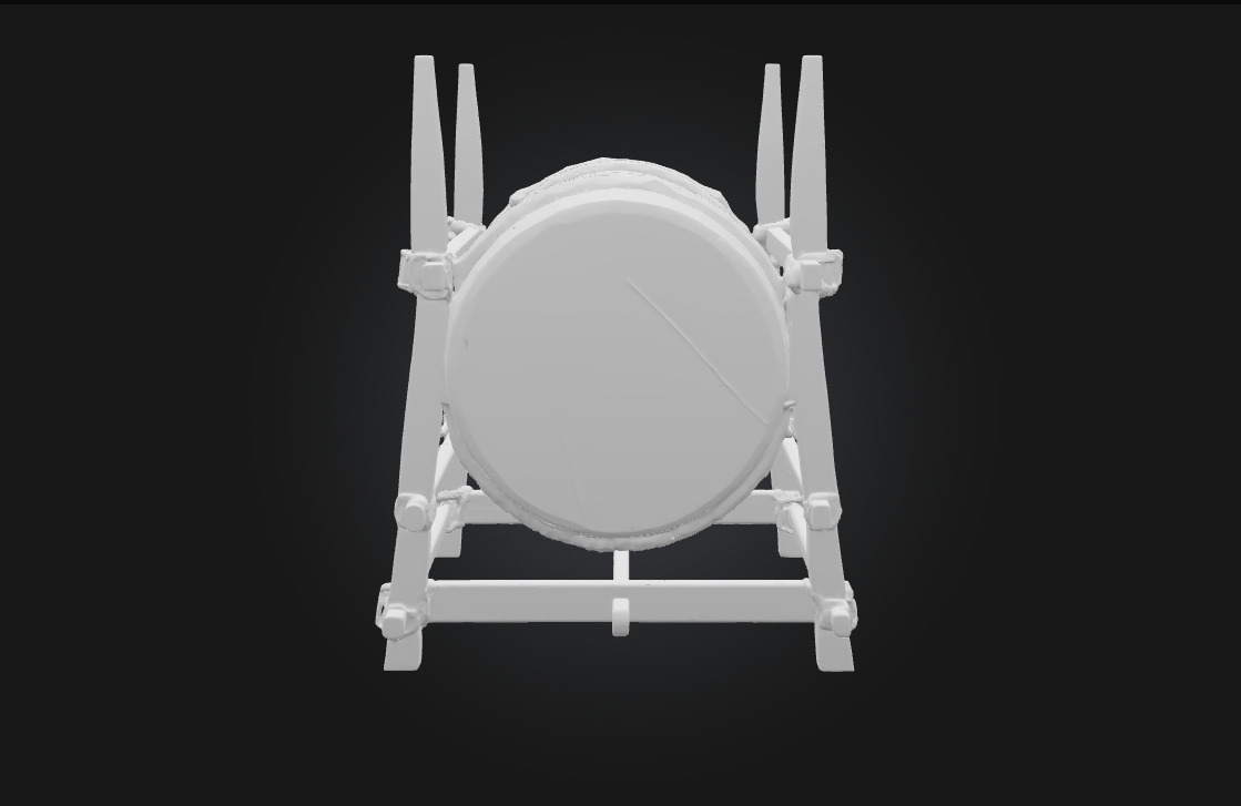 Medieval War Drum  The Beating Heart of Battlefield Command 3D model_5
