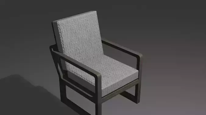 low poly modern chair