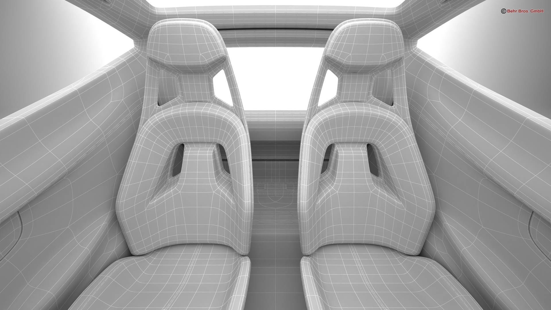 Generic Future EV Compact Car 3D model_28