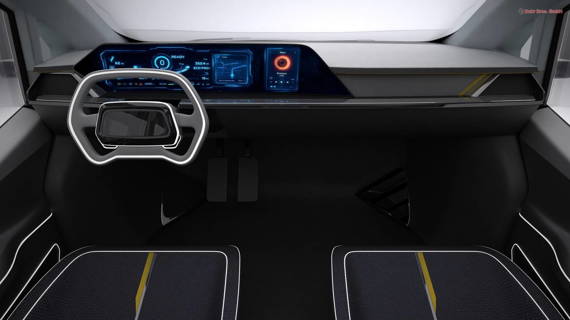 Generic Future EV Compact Car 3D model_11