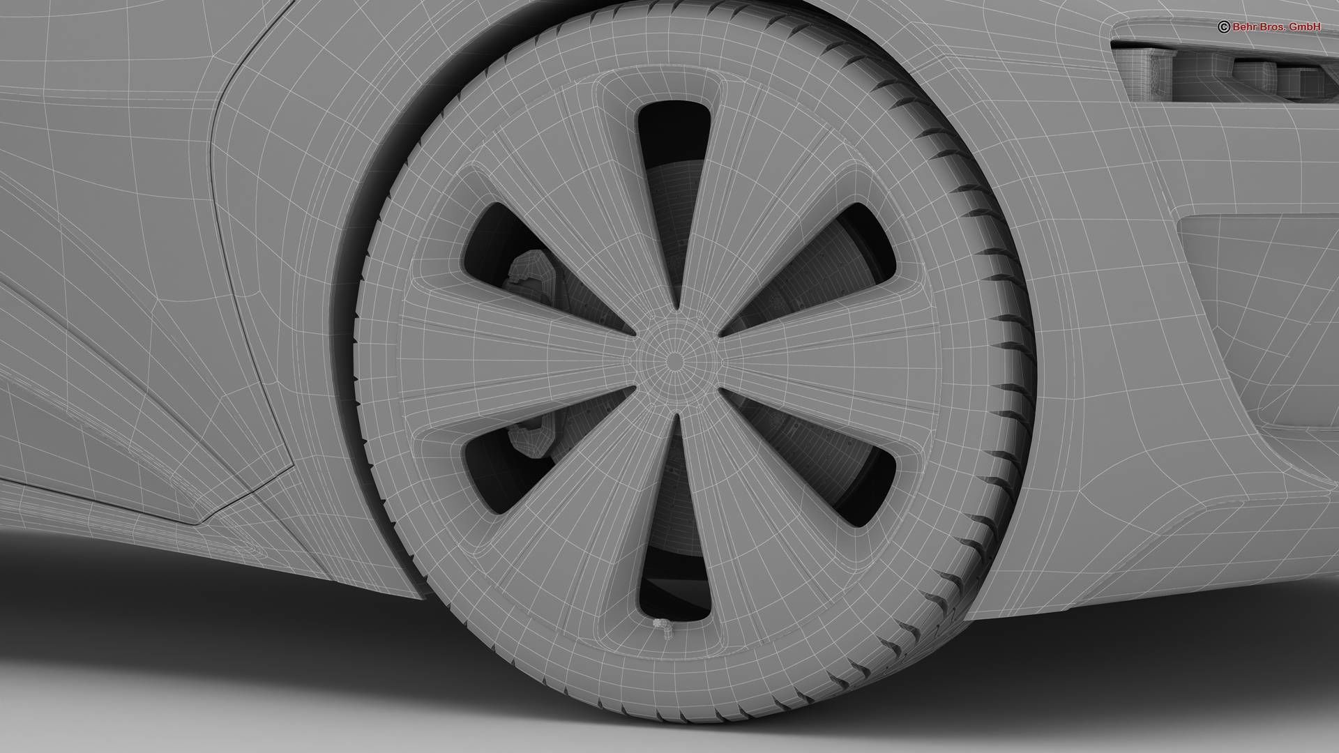 Generic Future EV Compact Car 3D model_23