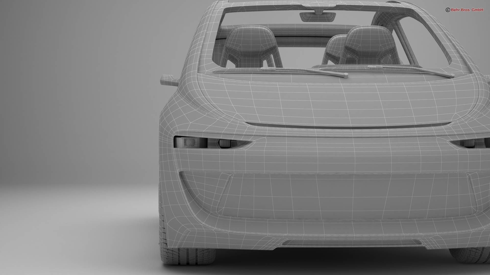 Generic Future EV Compact Car 3D model_22