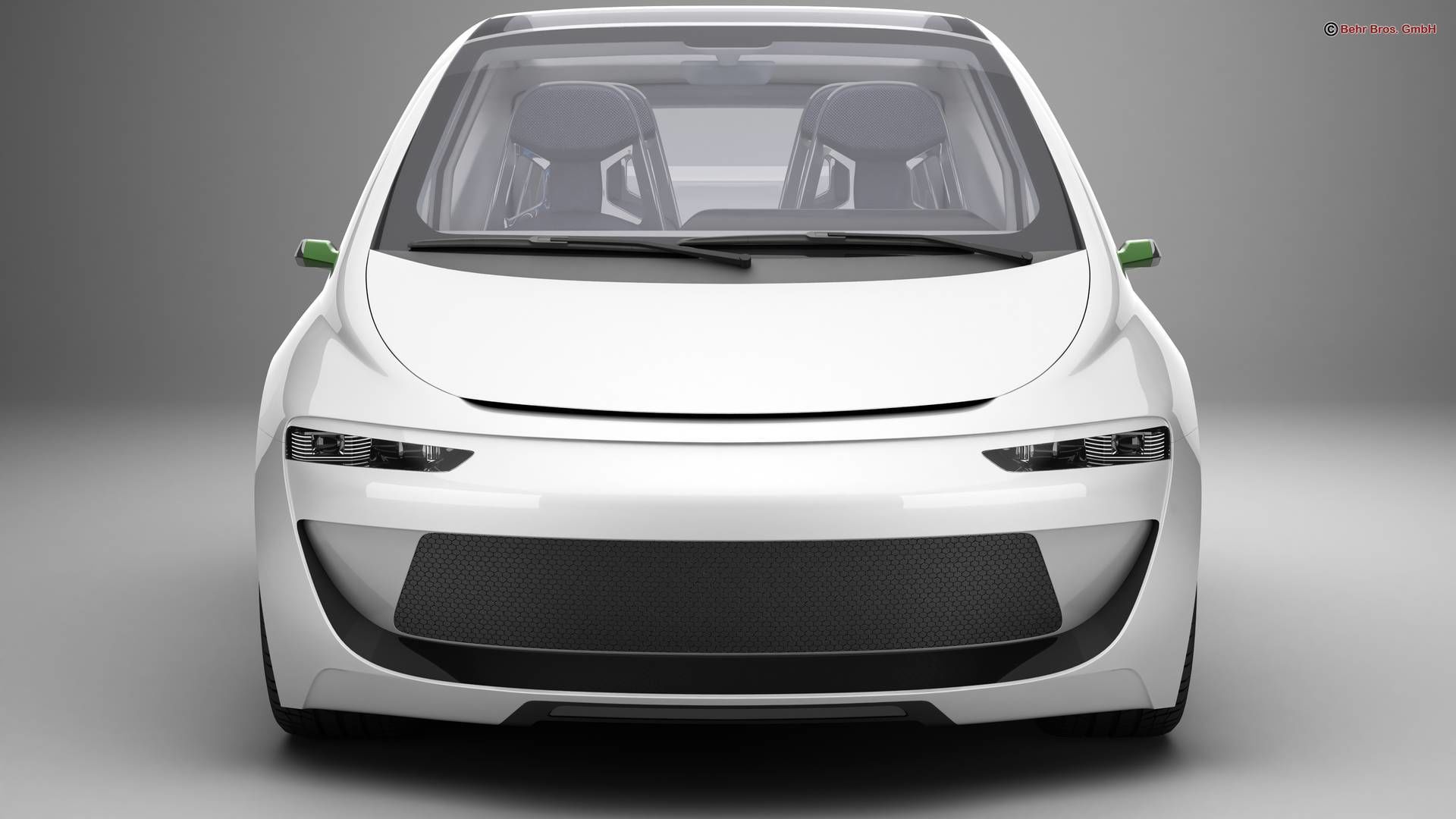 Generic Future EV Compact Car 3D model_6