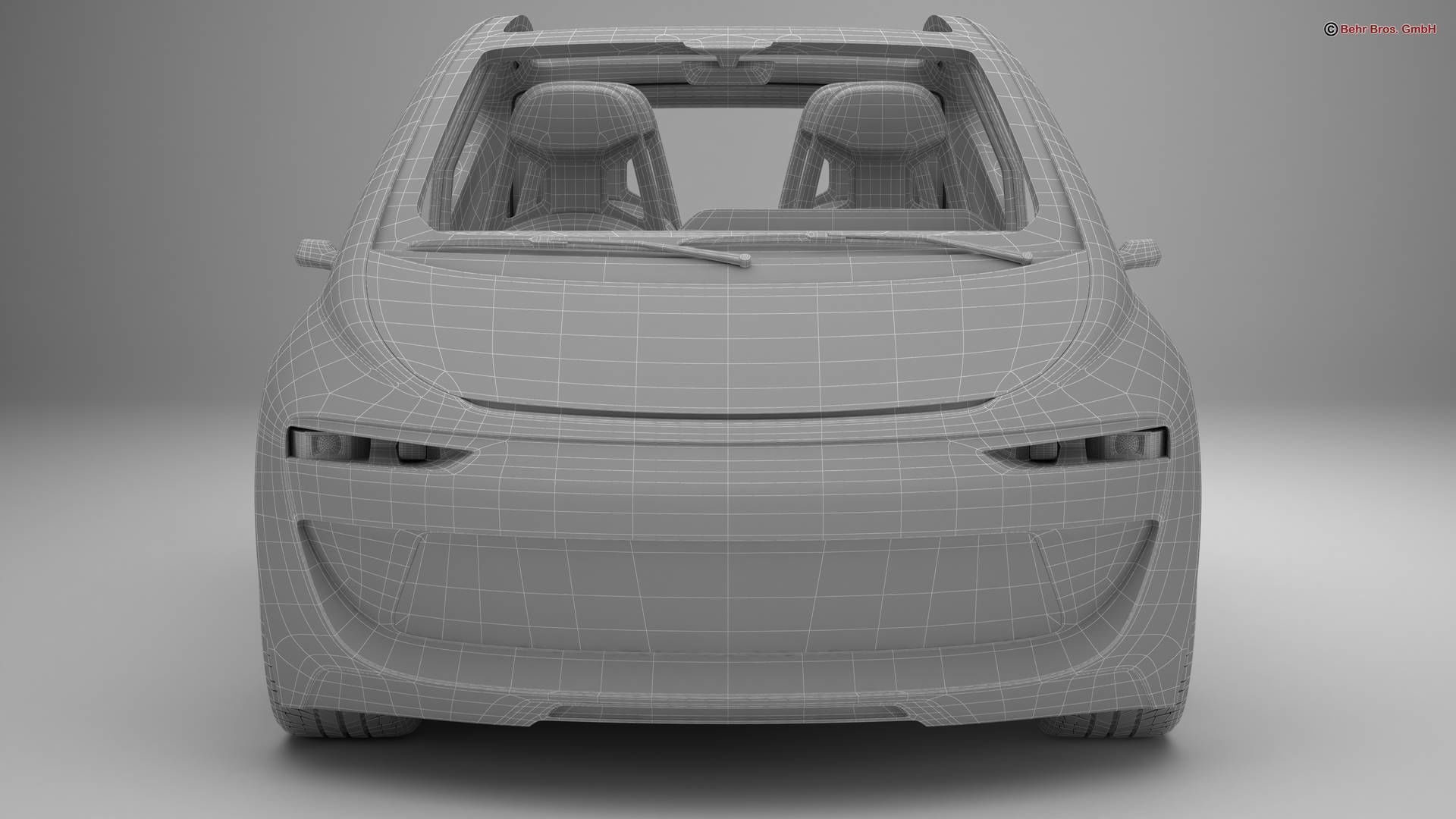 Generic Future EV Compact Car 3D model_21