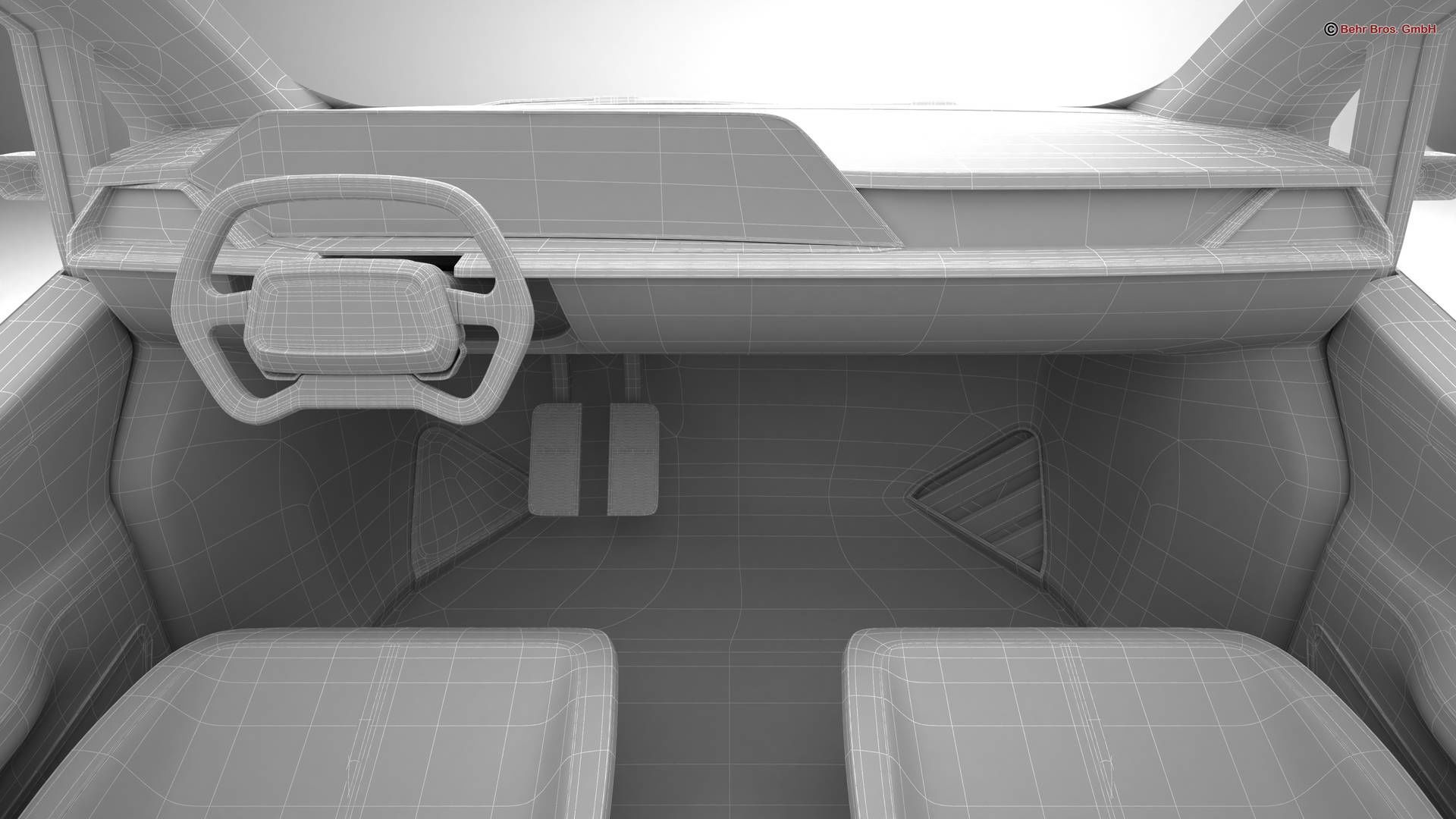 Generic Future EV Compact Car 3D model_26