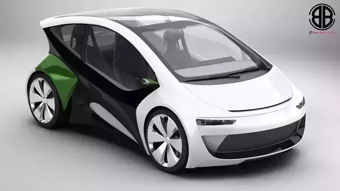 Generic Future EV Compact Car 3D model