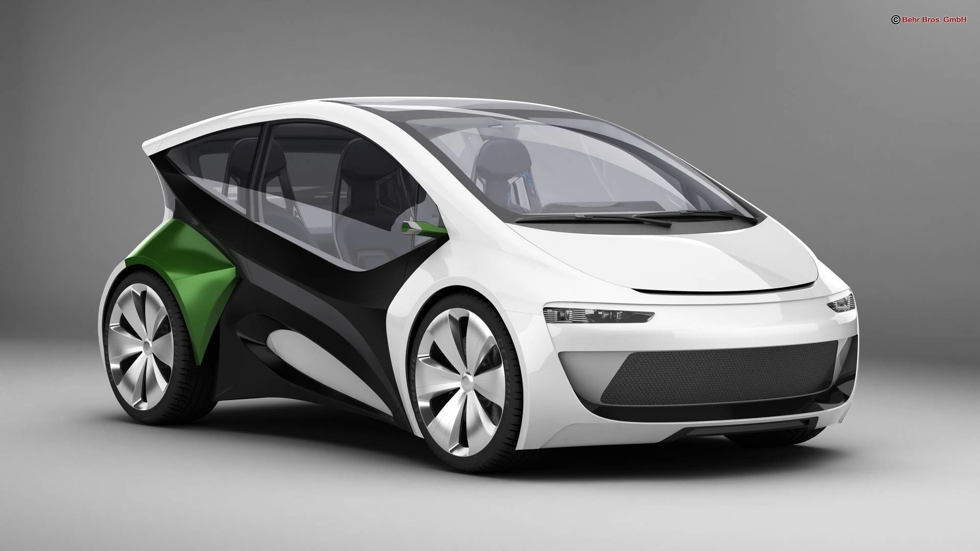 Generic Future EV Compact Car 3D model_1