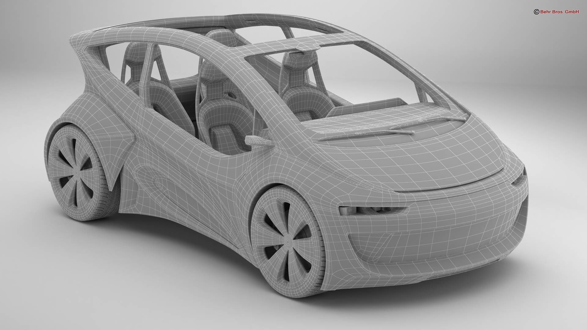 Generic Future EV Compact Car 3D model_15