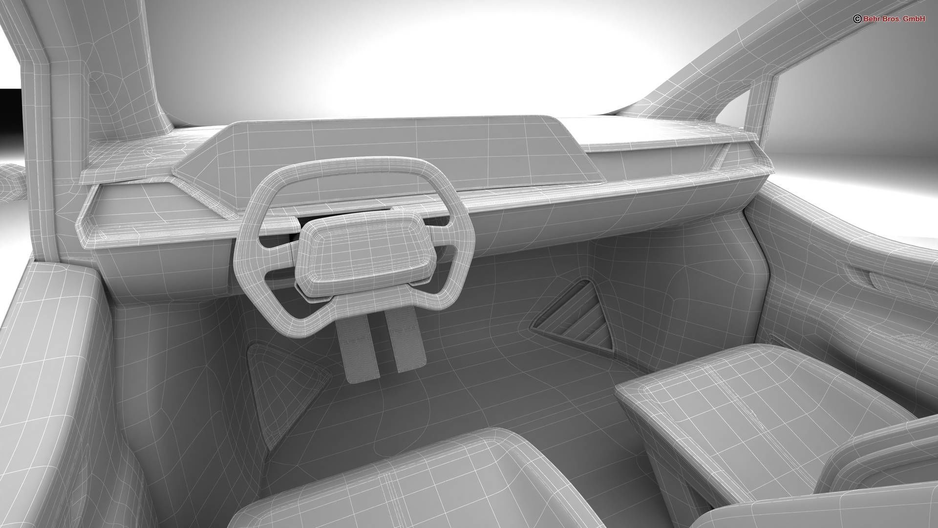 Generic Future EV Compact Car 3D model_27