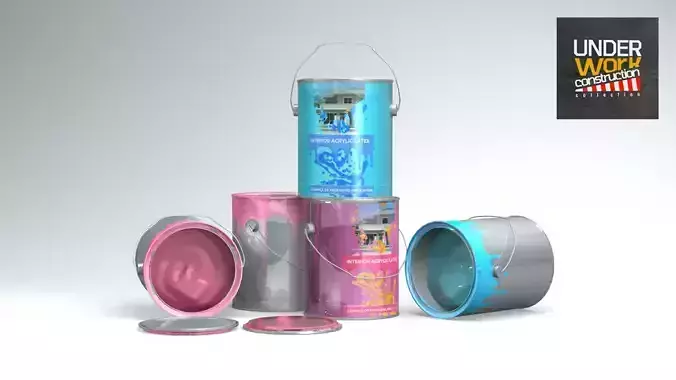 Construction Can Tint Dripping 3D model