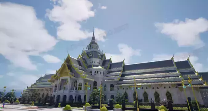 Ubosot of Wat Sothon Wararam Worawihan temple thai