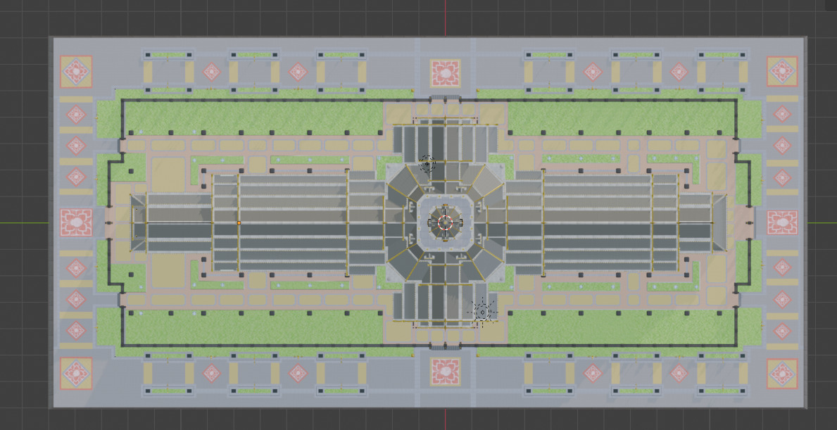 Ubosot of Wat Sothon Wararam Worawihan temple thai 3D model_8