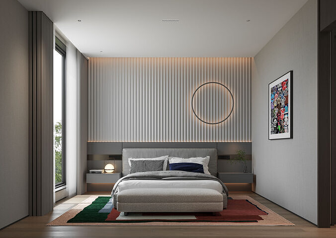 Modern Bedroom Interior 3D model