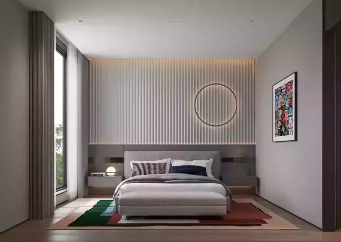 Modern Bedroom Interior 3D model