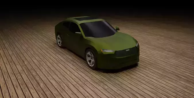 Low Poly Modern Generic Hatchback