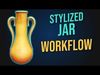 Stylized Jar Low-poly 3D model_3