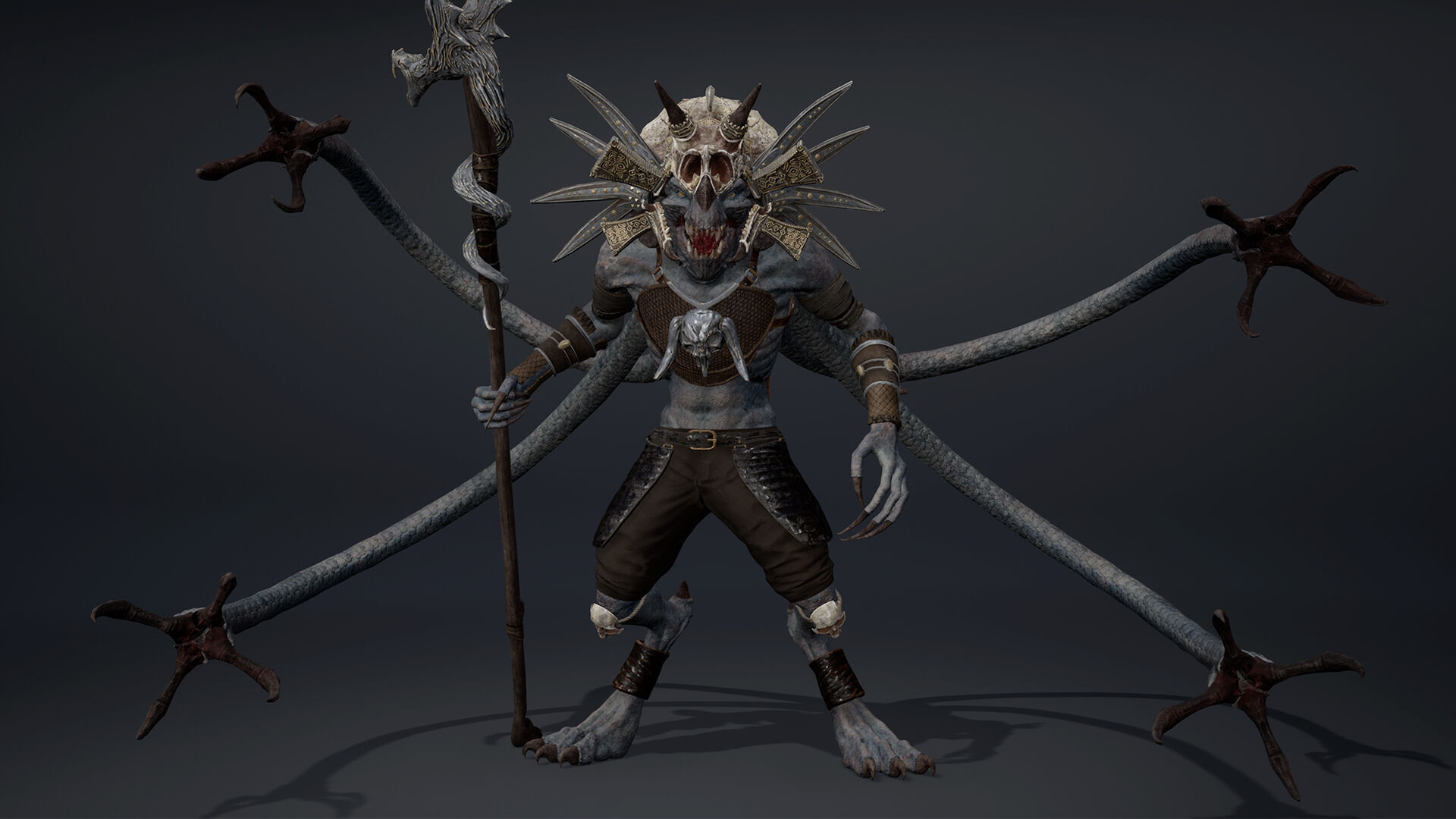 Ghost Mage Tentacle Low-poly 3D model_13