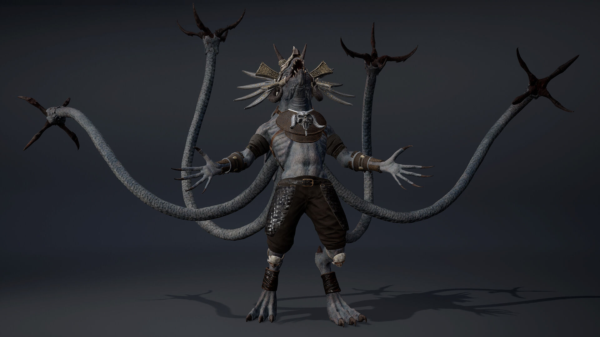 Ghost Mage Tentacle Low-poly 3D model_18