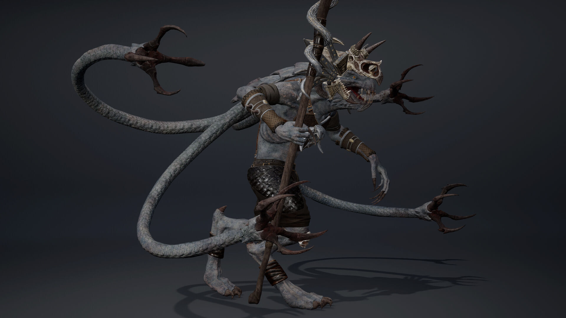 Ghost Mage Tentacle Low-poly 3D model_16