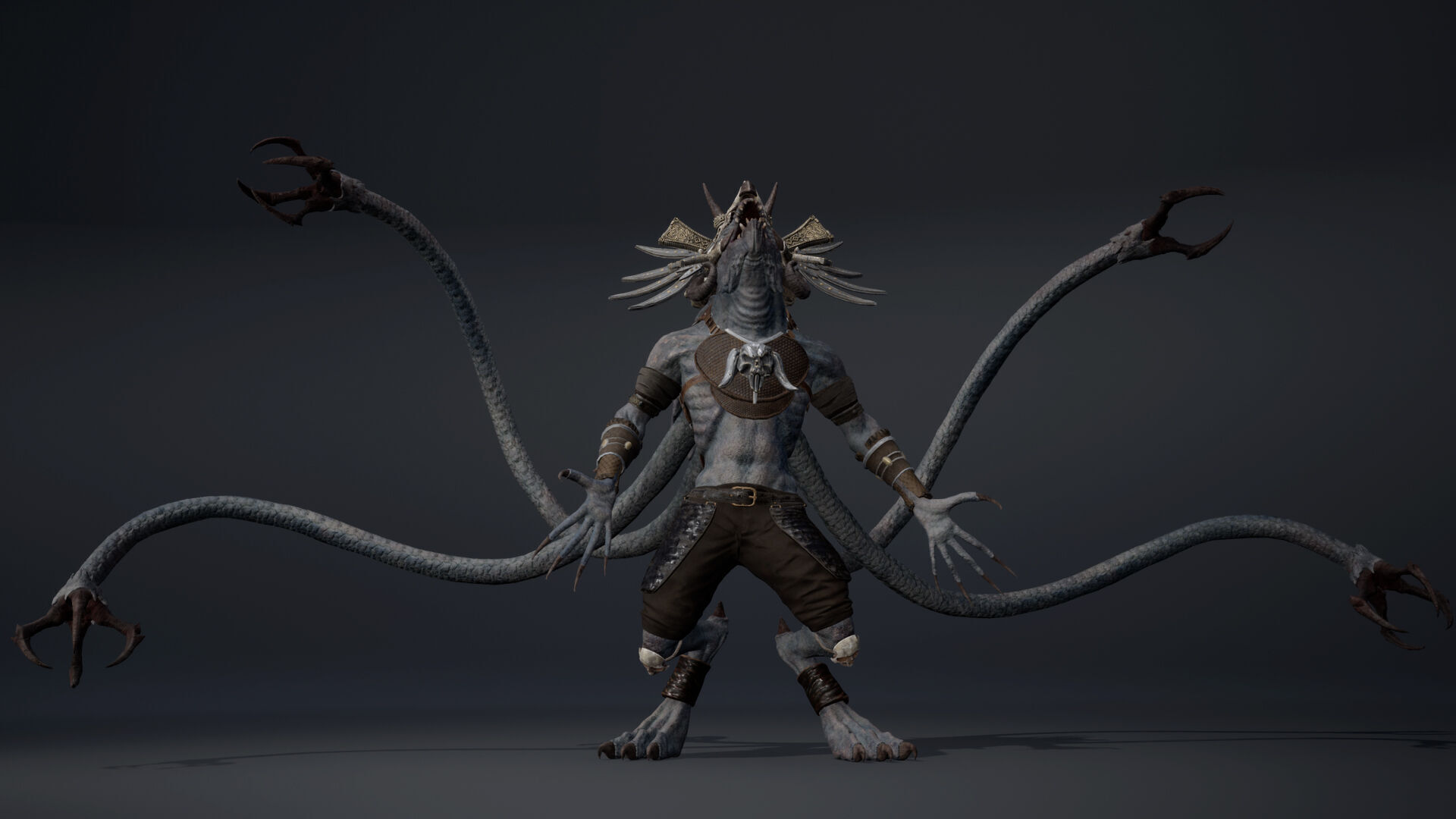 Ghost Mage Tentacle Low-poly 3D model_17