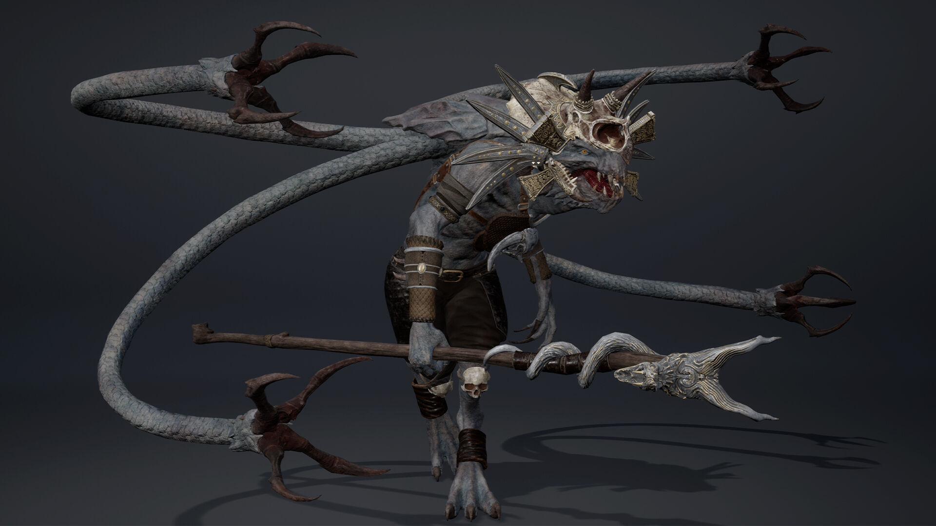 Ghost Mage Tentacle Low-poly 3D model_14