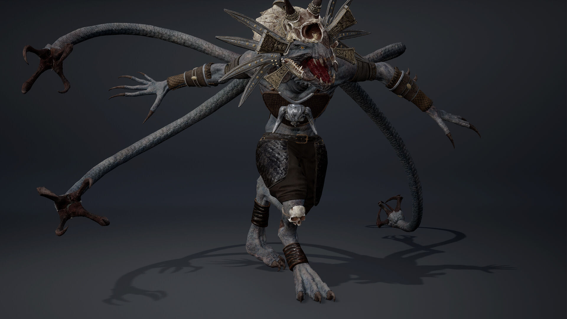 Ghost Mage Tentacle Low-poly 3D model_12