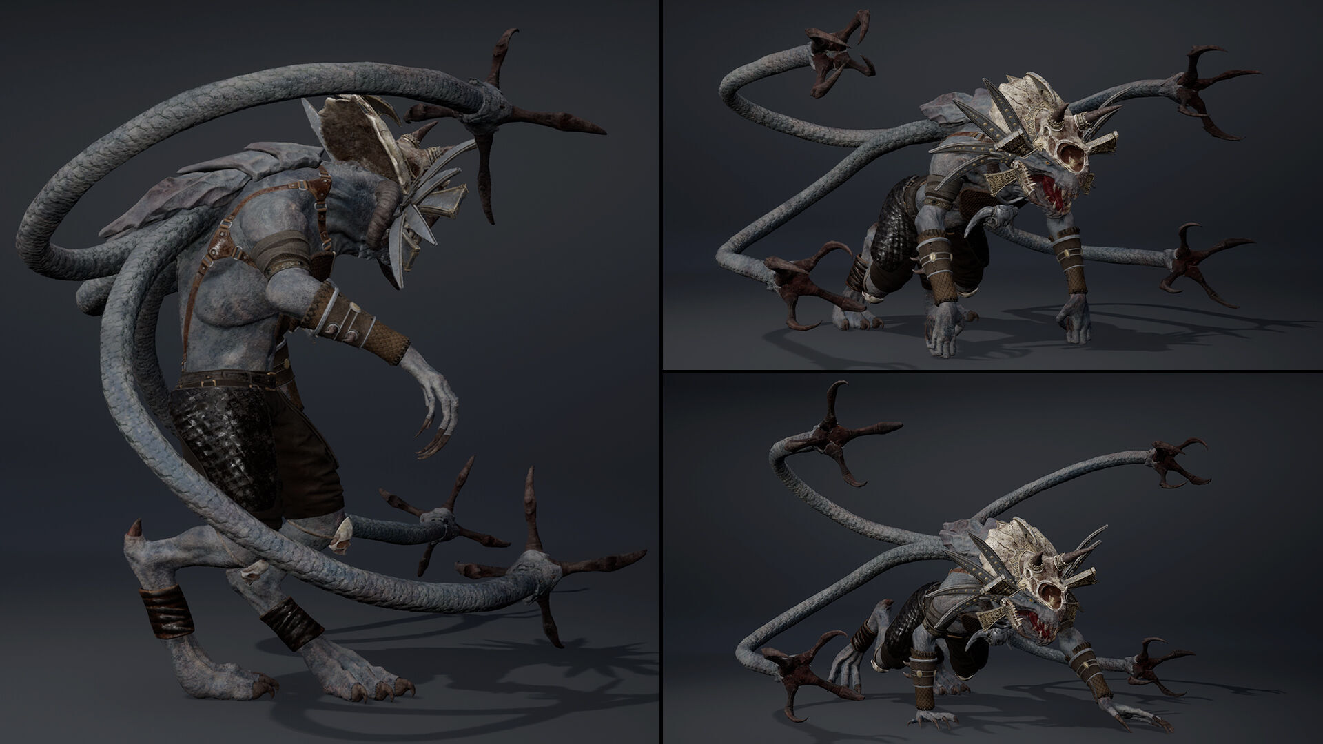 Ghost Mage Tentacle Low-poly 3D model_8