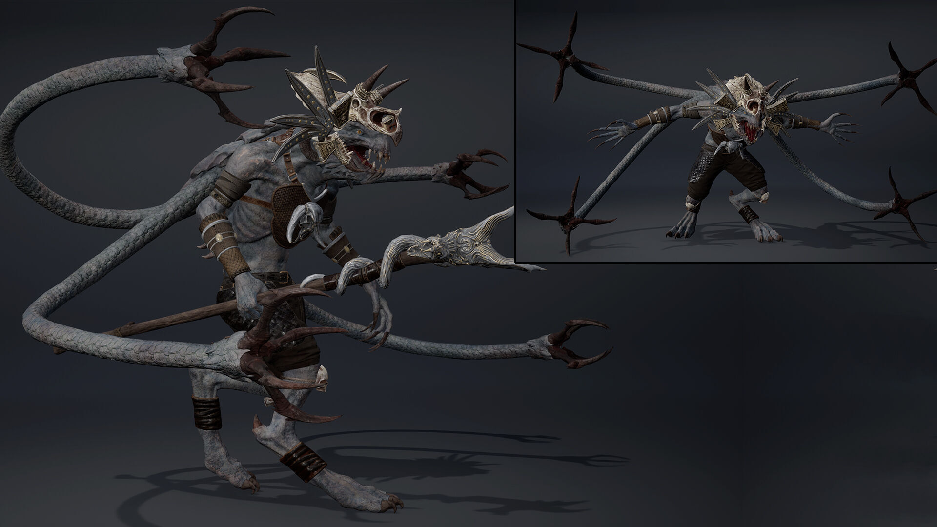 Ghost Mage Tentacle Low-poly 3D model_9