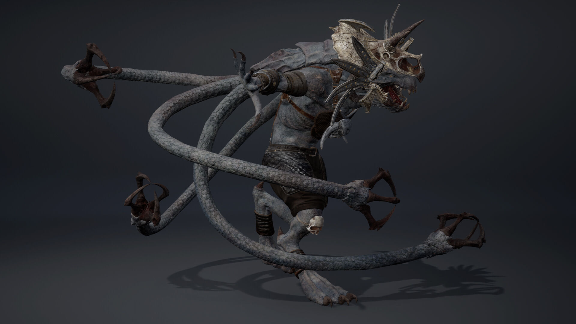 Ghost Mage Tentacle Low-poly 3D model_11