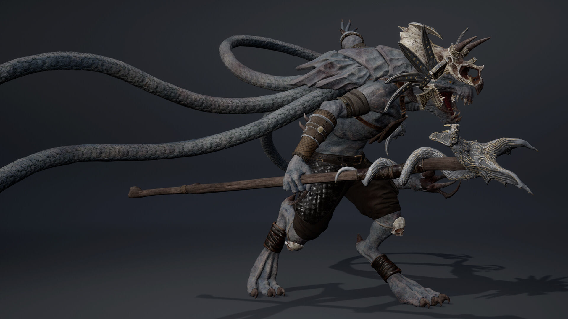 Ghost Mage Tentacle Low-poly 3D model_10